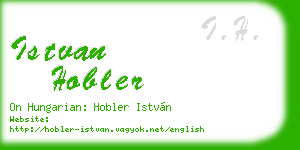 istvan hobler business card